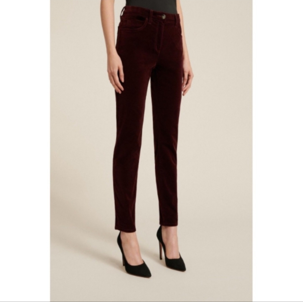 Joes‎ Jeans The Icon Velvet Midrise Skinny Ankle Burgundy size 31